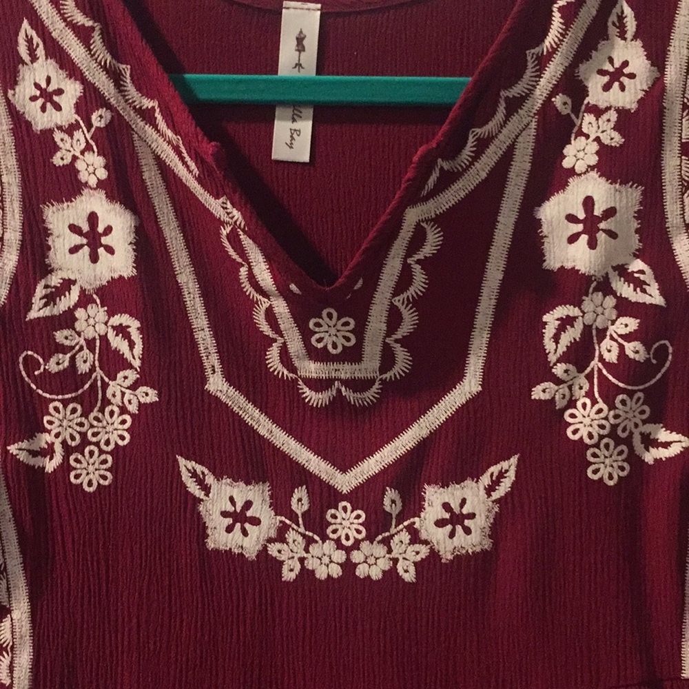 Embroidered Red Dress - Picture 3 of 4